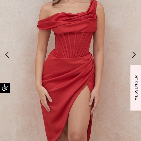 House of CB Lulu Dress in red - Size S - Picture 3 of 8